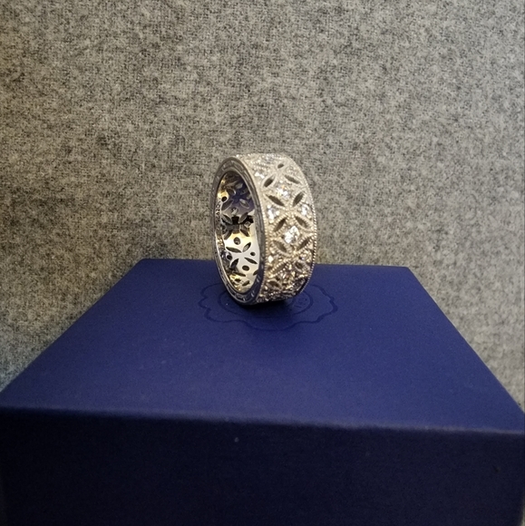 Tacori Epiphany Diamonique Platinum Clad Harlequin Ring - Picture 4 of 6